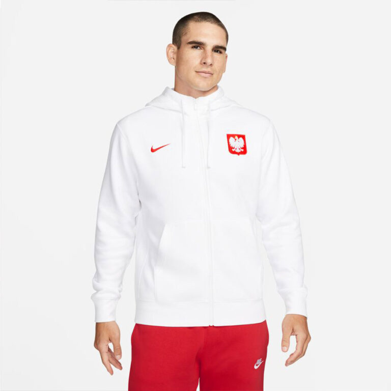 Bluza Nike Polska biała z kapturem