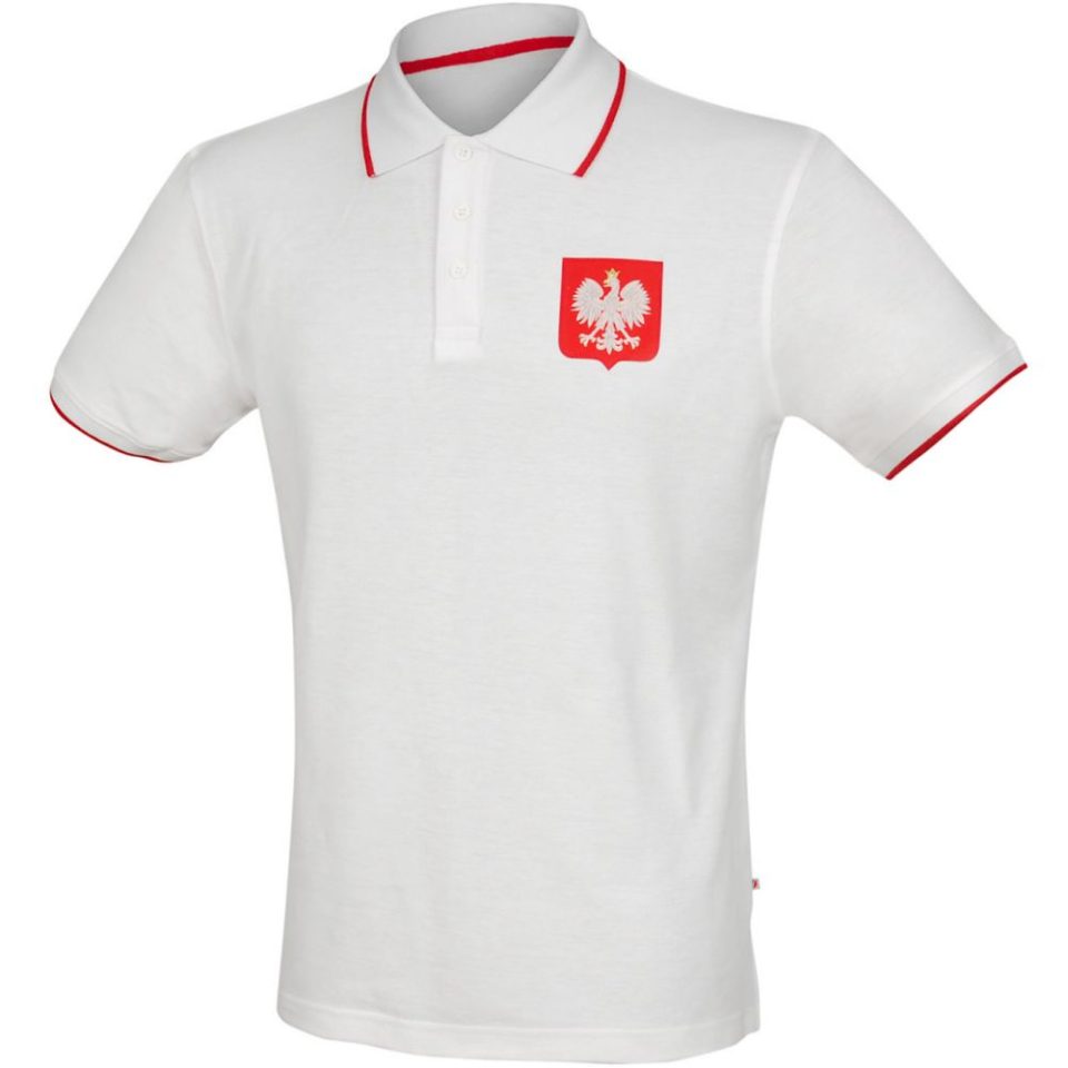 Polska - koszulka polo biała męska