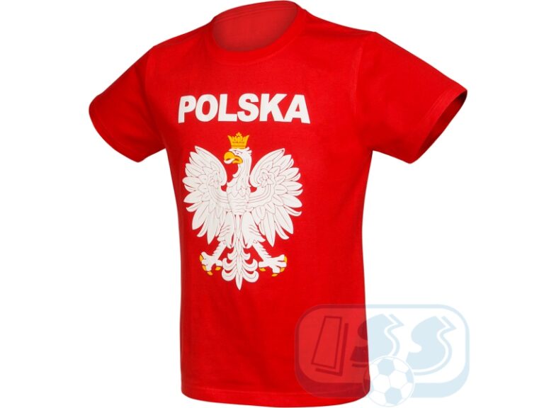 Polska - t-shirt czerwony z orłem