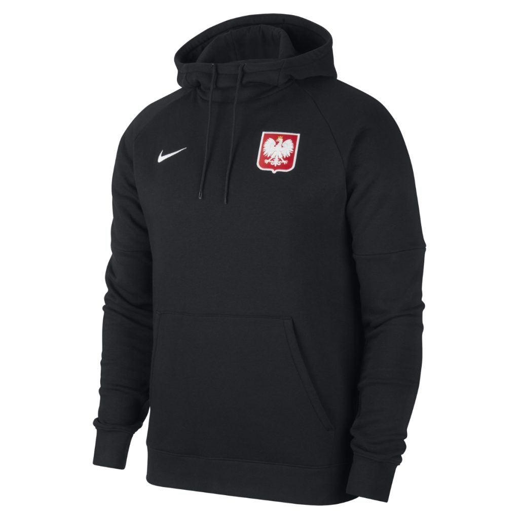 Polska - bluza reprezentacji Polski z kapturem Nike czarna